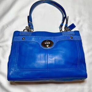 Coach Cobalt Blue Penelope soft leather Carryall F16531